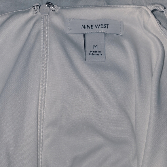 Nine West White Faux Wrap Dress | Size M - Picture 6 of 7